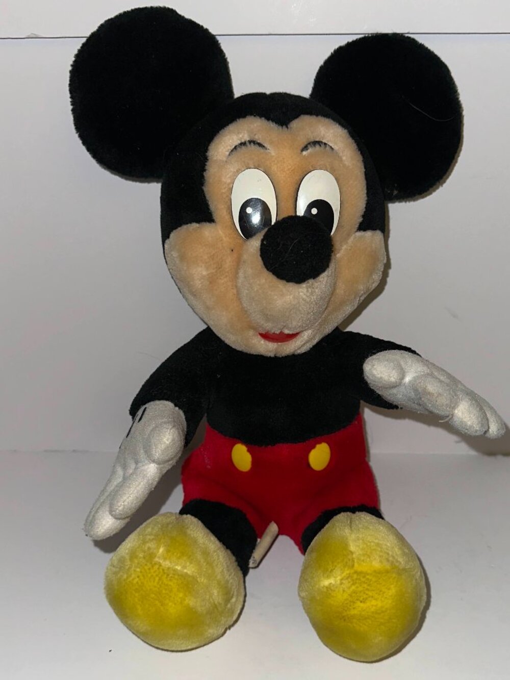 Mickey Mouse Plush Disneyland Walt Disney World Parks Vintage 12" Sitting Mickey